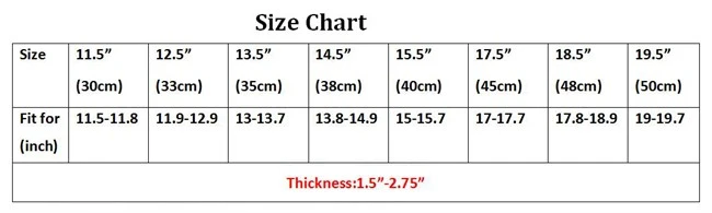 Size chart of round stool seat covers Size chart of round stool seat covers